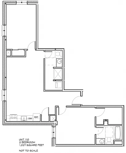 Floor plan 2 Bed 2 Bath 110