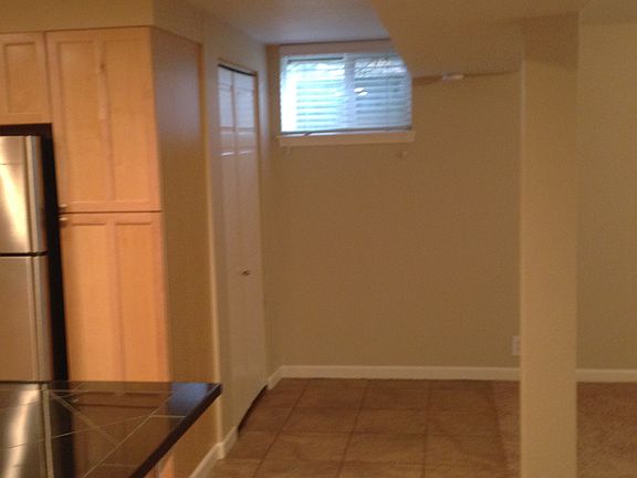 Hall between open living room and kitchen