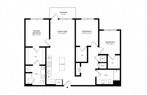 Floor plan 3B