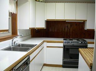 Kitchen with custom cabinets