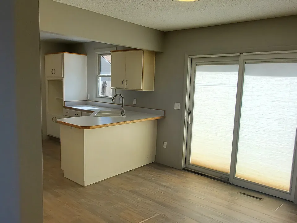 Dining area with access to back patio