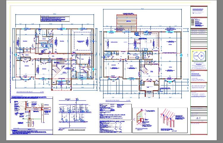 Blue print for 38 Grandview 