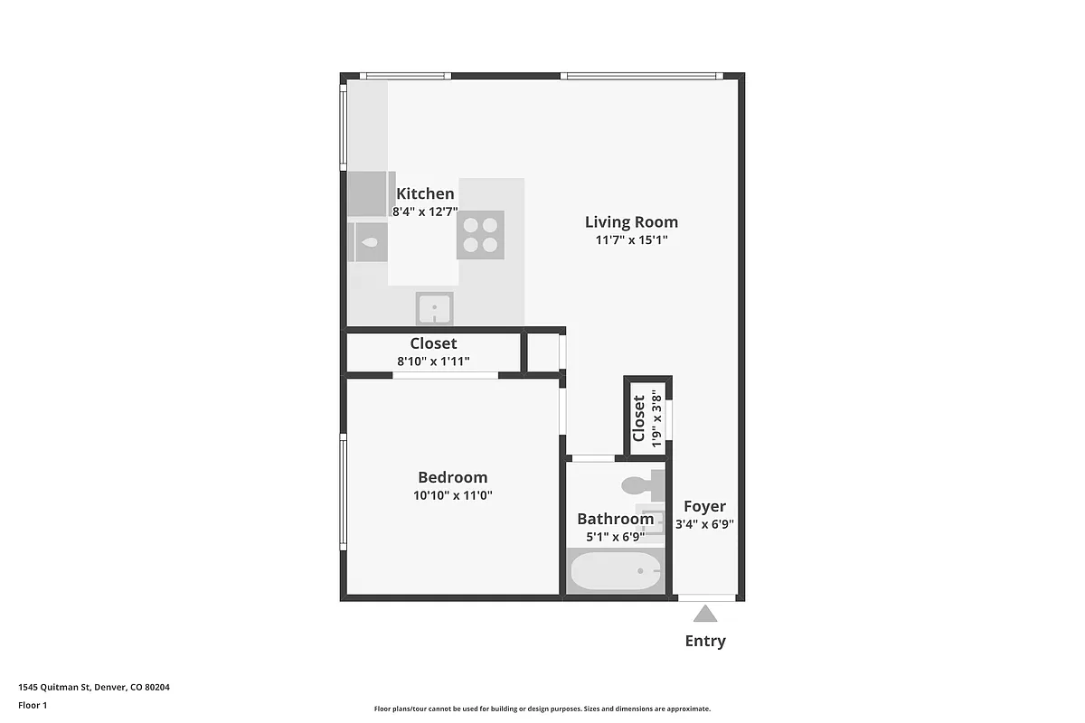 Floor plan One Bedroom - Grand Renovation