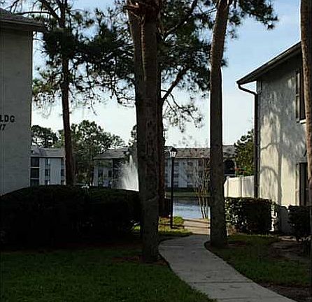 Walk way to apartment