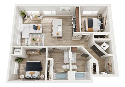 Floor plan B15 Two Bedroom