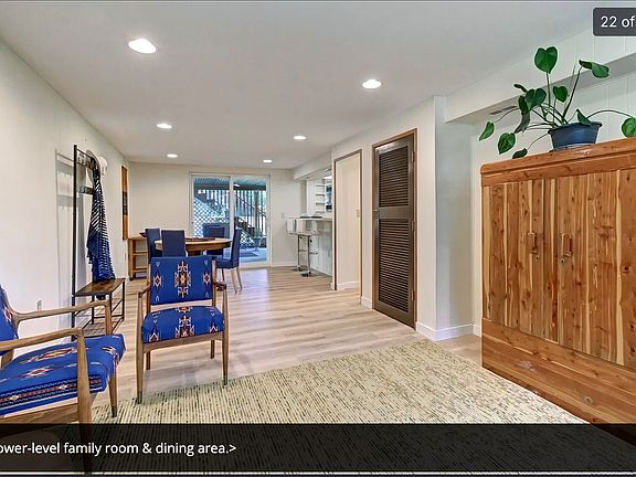 Living room and dining area