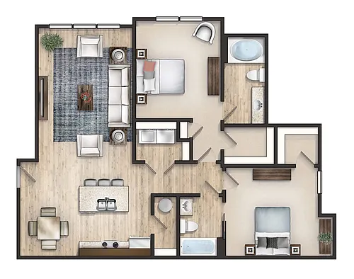 Floor plan The Upper Hillandale with Great Room
