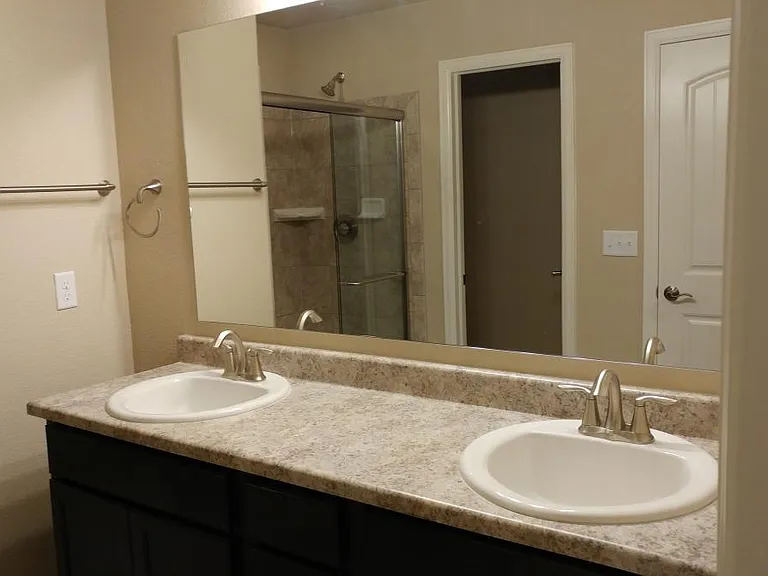 Spacious master bathroom