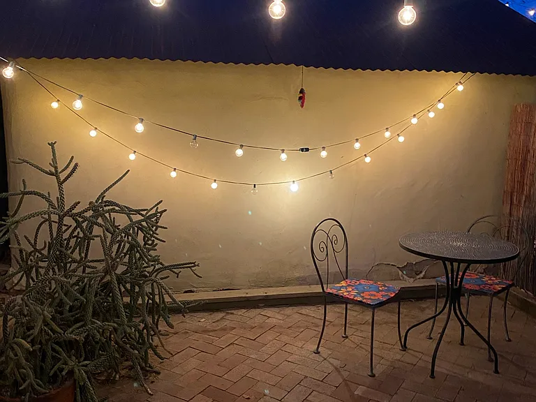 Private patio off the the living room