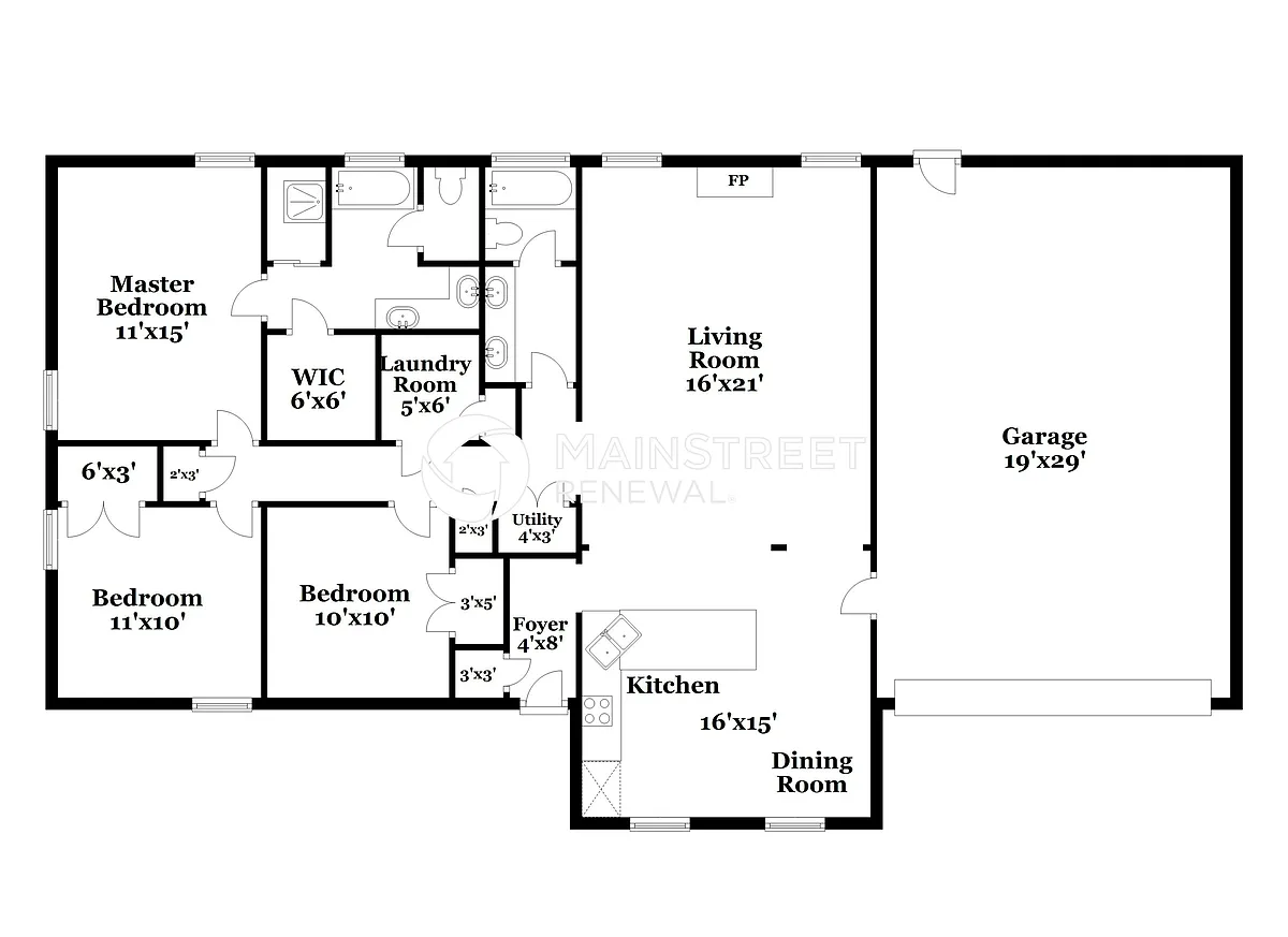 Floor Plan - 6608 Lake Valley Dr