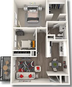 2AR - 1,000 SQ.FT 2AR - 1,000 SQ.FT