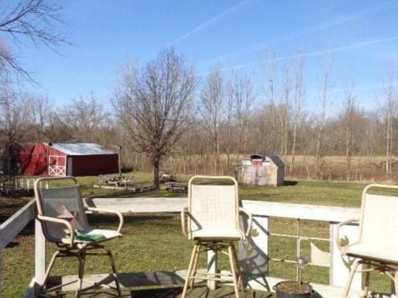 Deck and view to barn
