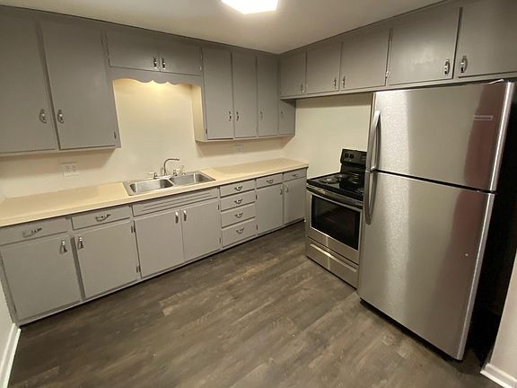 Kitchen with stainless steel appliances
