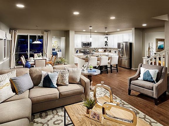 Great Room, dining and kitchen
