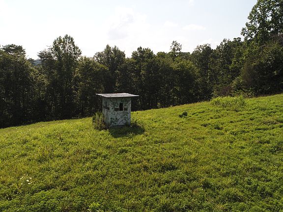 Hunting stand on hilltop