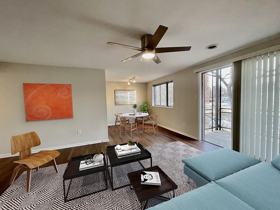 Living, dining alcove, balcony