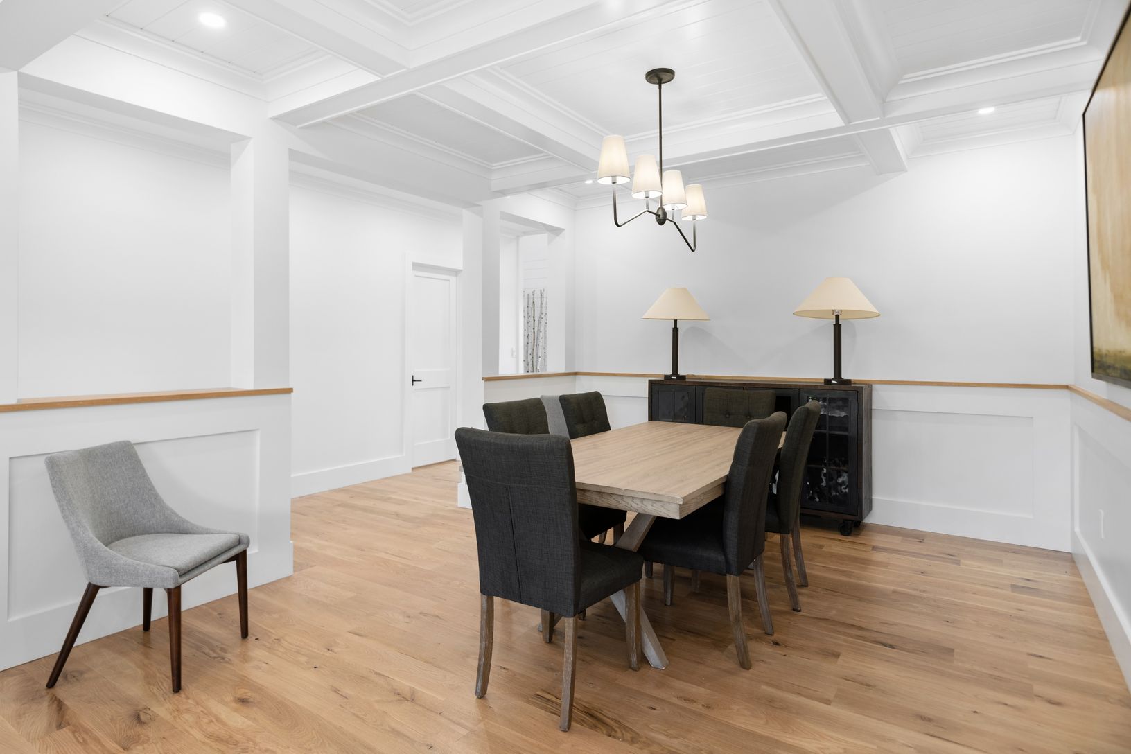  Dining Room with Coffered Ceiling