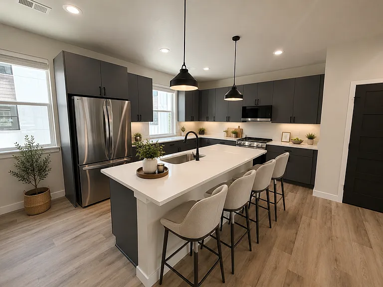 Beautiful kitchen with high end appliances and cabinetry