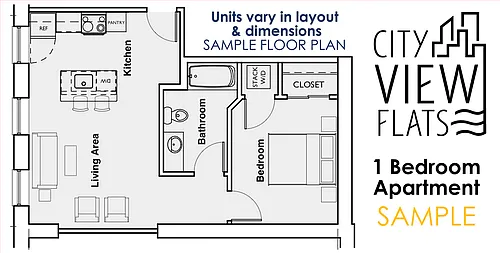 Floor plan 1 Bedroom