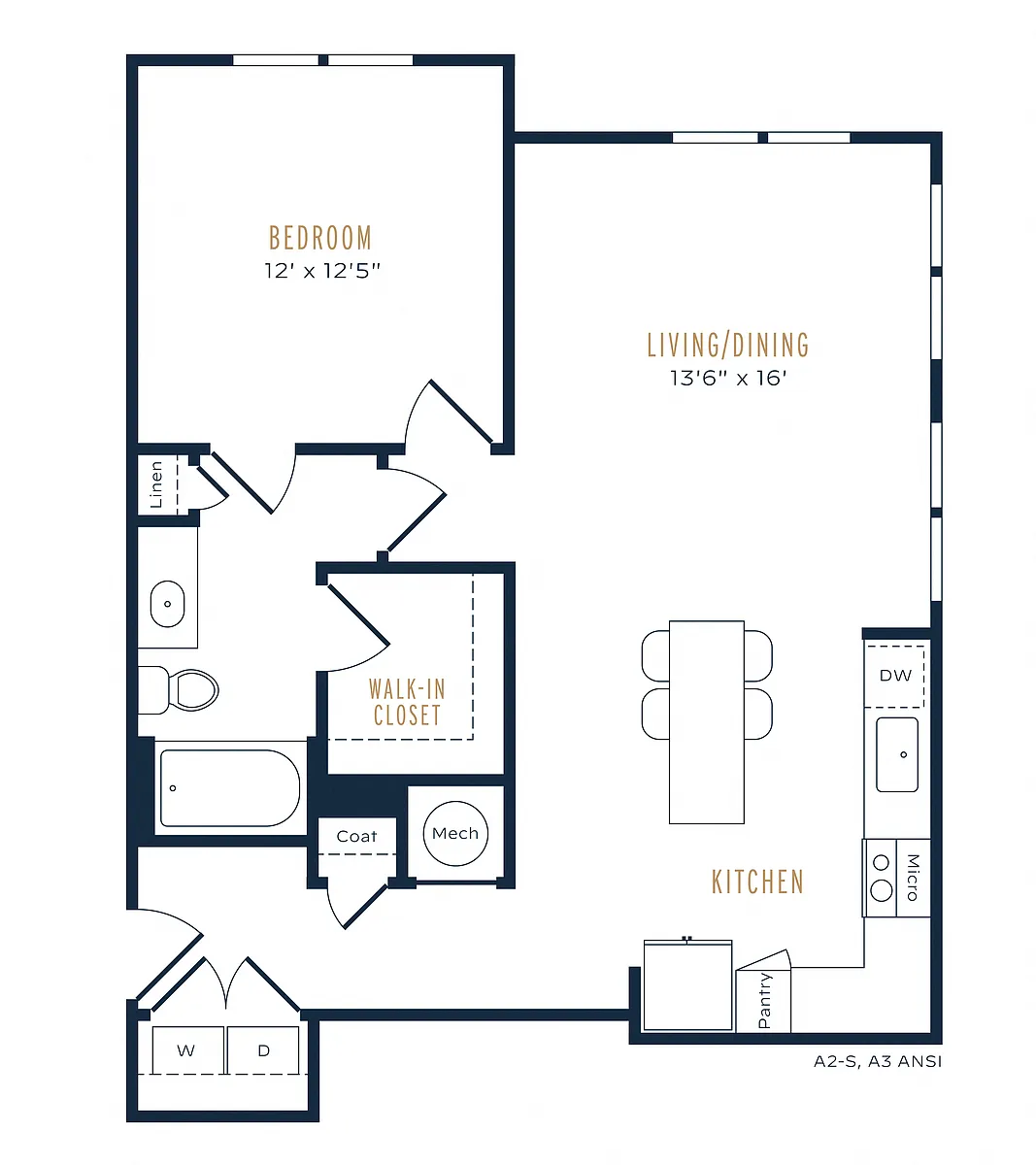 Floor plan A3 60-Essential Housing