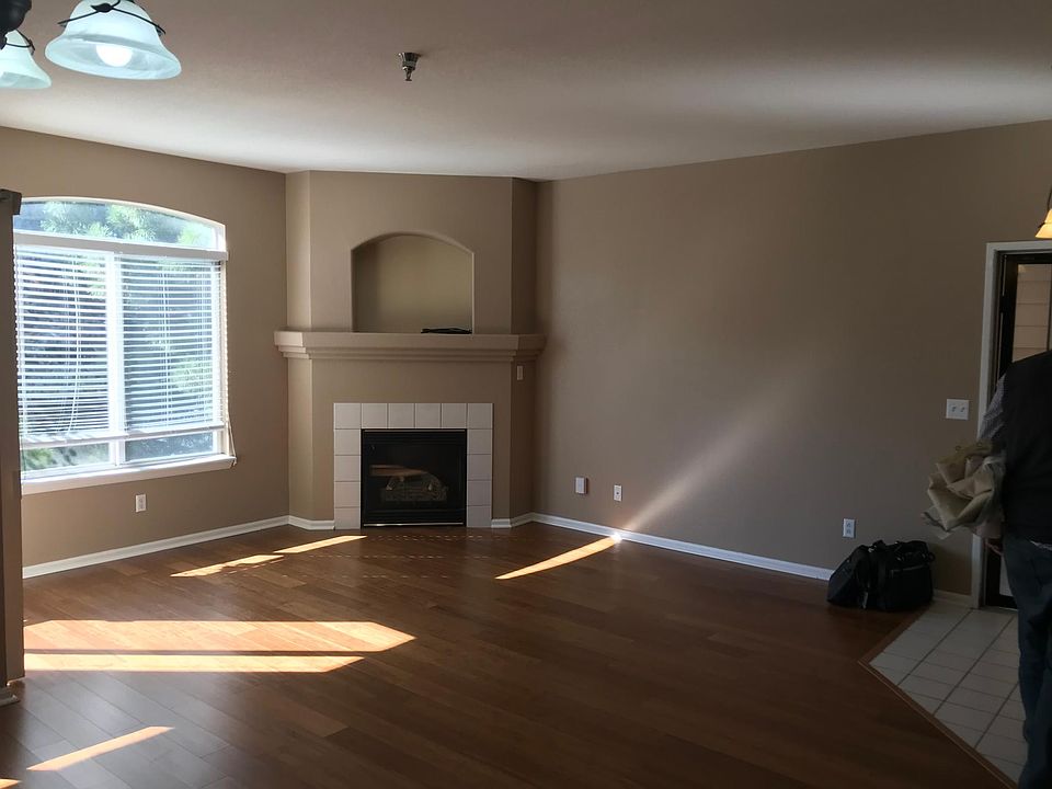 Living room, with fireplace.