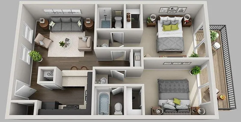 Floor plan Two bedroom