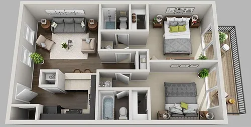 Floor plan Two bedroom