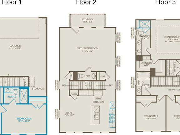 Floor Plan Level 1, Level 2, Level 3