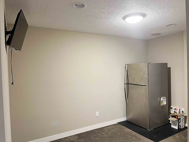Additional Refrigerator and Exercise / Entertainment nook in Basement - connected with Family room