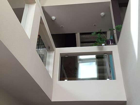 Looking up into atrium