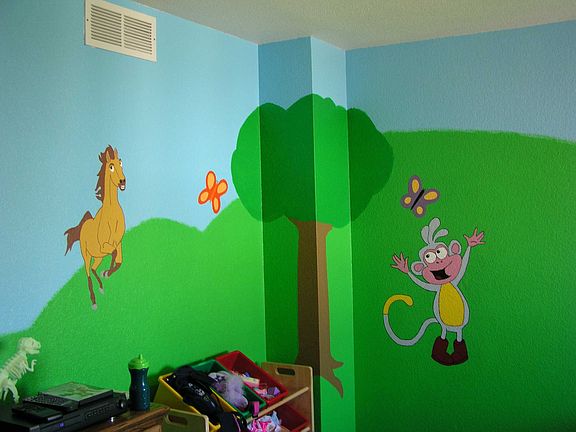 Custom Painted Kids Bdrm
