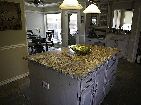 Very functional island for entertaining.