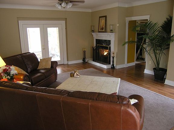 Living room and french doors