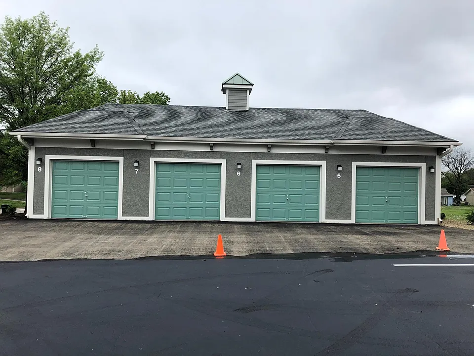 One of two garage structures
