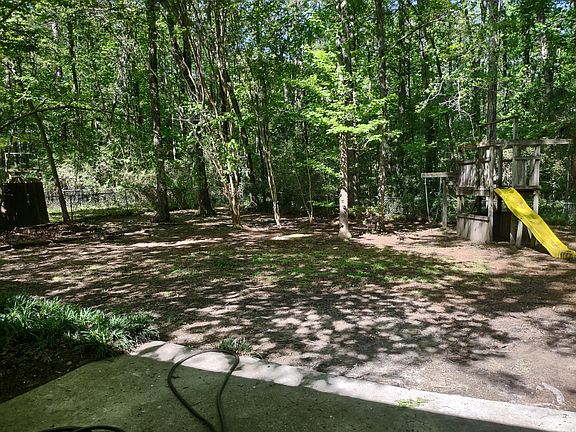 Fenced in and shaded backyard