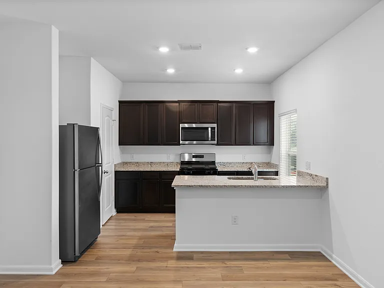 There is plenty of storage in the kitchen.