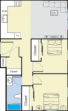 Two Bedroom Floor Plan Two Bedroom Floor Plan