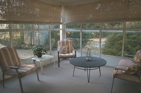 3-Season porch overlooking large, private, back yard