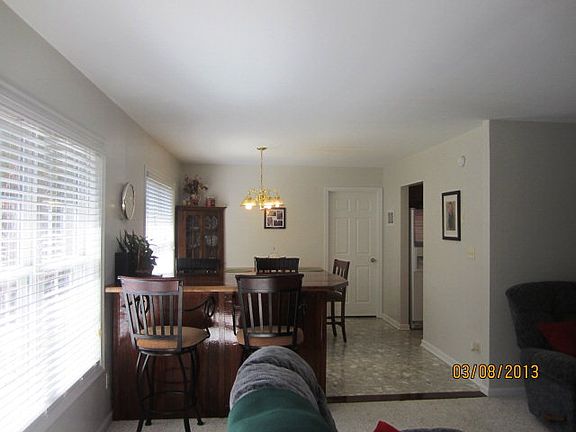 View from living room into the dining area.