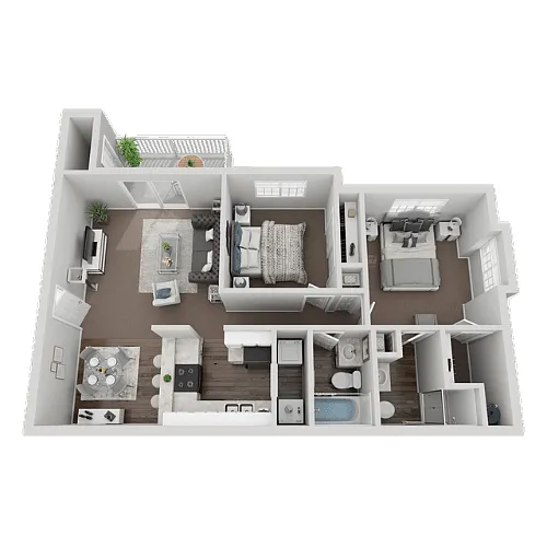 Floor plan 2 Bed 2 Bath