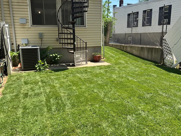 Private backyard and side yard