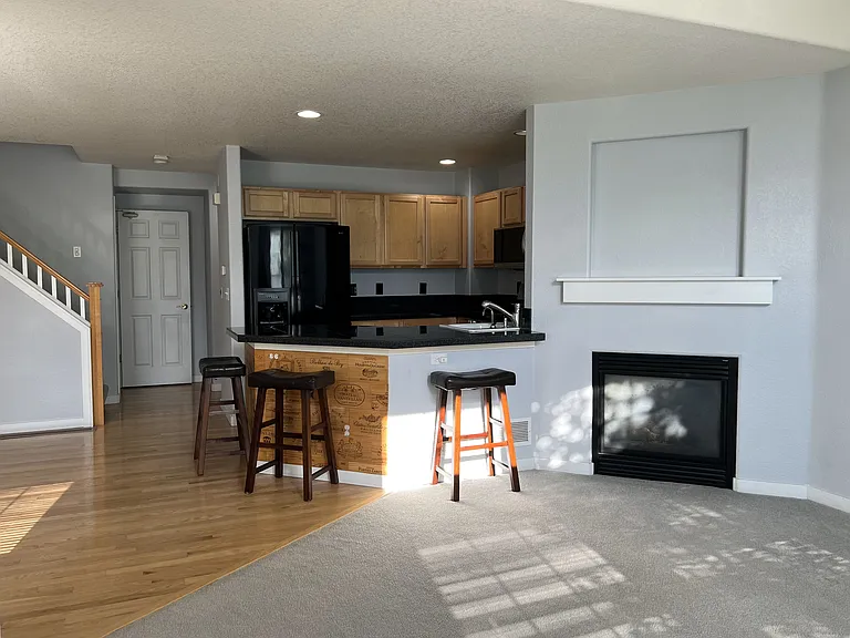 View from Living Room. Open Door leads to garage and basement.