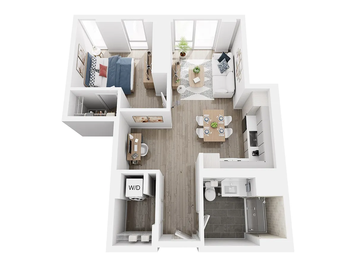 Floor plan 1x1 Floor Plan 19