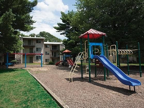 Large swimming pool with sundeck