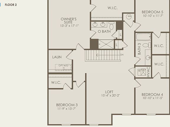 Whimbrel Floor Plan, Quick Move-in Home, Floor 2