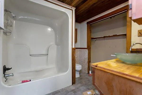 Business side bathroom