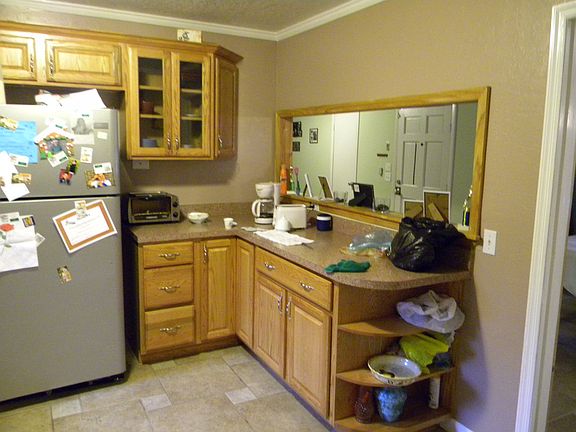 Kitchen, pass thru to dining