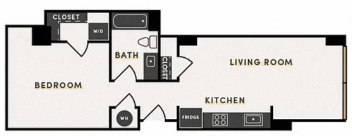 Floor plan 1 Bed E (ALT 2)