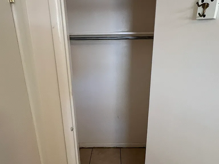 The bedroom closet.