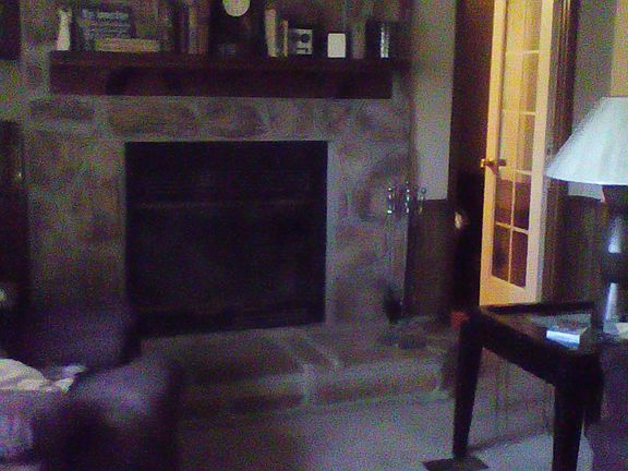 Living room fireplace